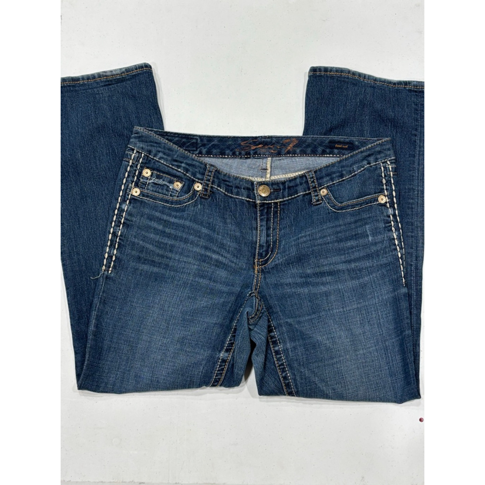 Seven7 Blue Boot Cut Denim Jeans, See Measurements For Woman’s Size - Picture 4 of 7